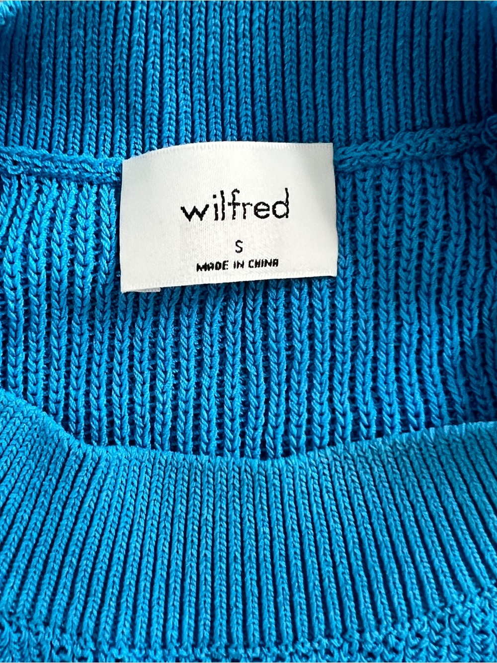Wilfred Bright Teal Ribbed halter neck tank sweater S